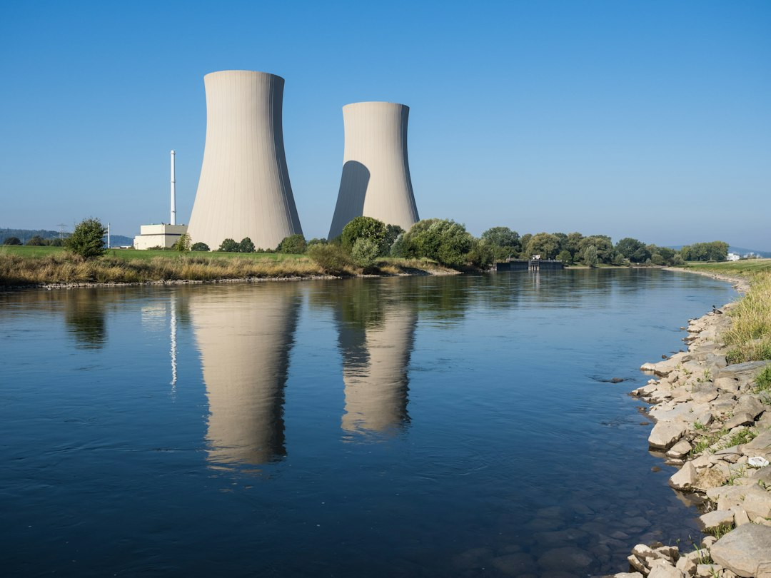 European nuclear cooling towers symbolize the new BWRX-300 fleet deployment plan for Poland and the UK
