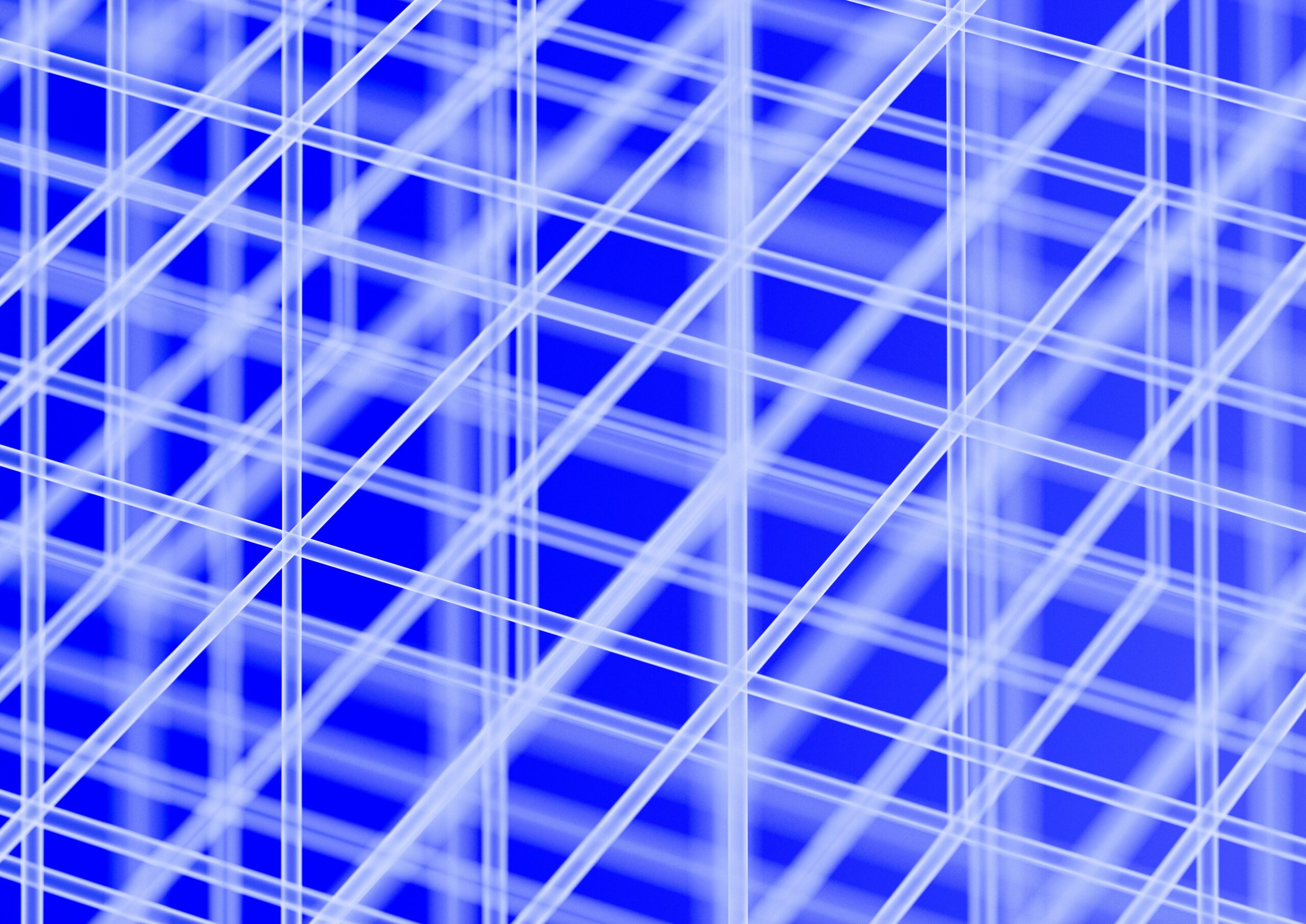 Abstract translucent blue grid illustrating the Alice & Bob cat qubit breakthrough
